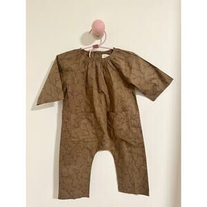 Mabo Brown Floral Brown Romper
